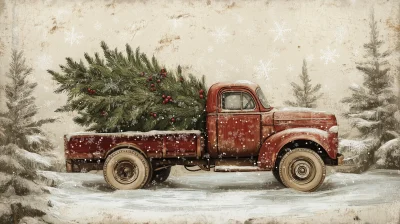 Vintage Christmas Truck