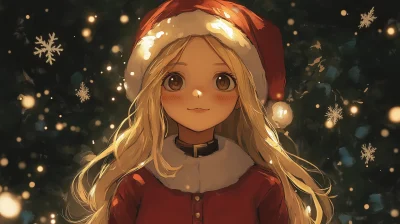 Christmas Girl in Santa Costume