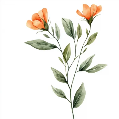 Watercolor Wildflower Clipart