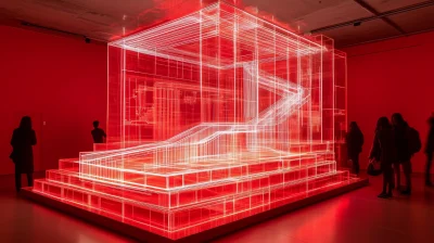 Red Acrylic Installation