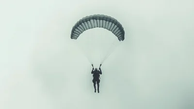 Surreal Parachute Descent