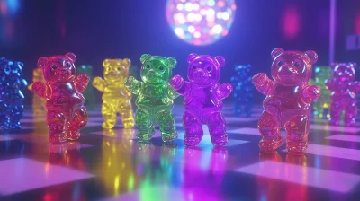 Dancing Glass Gummy Bears