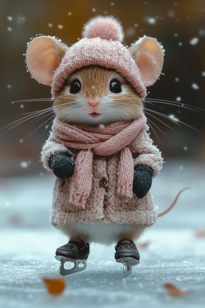 Cute Winter Mouse