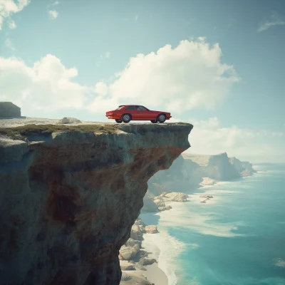 Car on Cliff