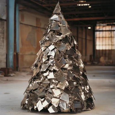 Metal Waste Christmas Tree