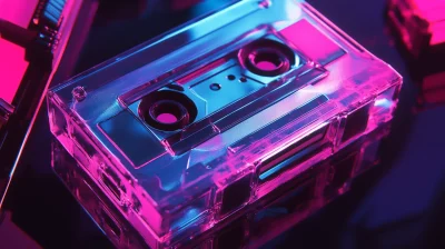 Retro Futuristic Cassette Tape