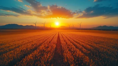 Wind Farm with Turbines