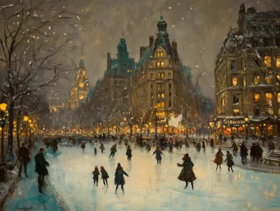 Victorian Christmas Ice Skating