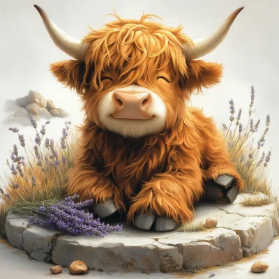 Highland Cow Surrealism