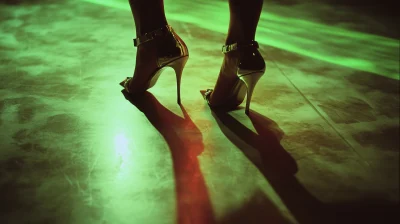 Close Up Heels in Dance Club