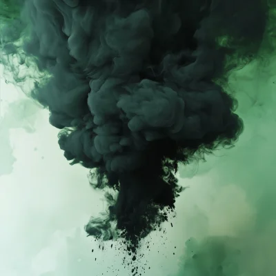 Black Smoke and Green Explosion