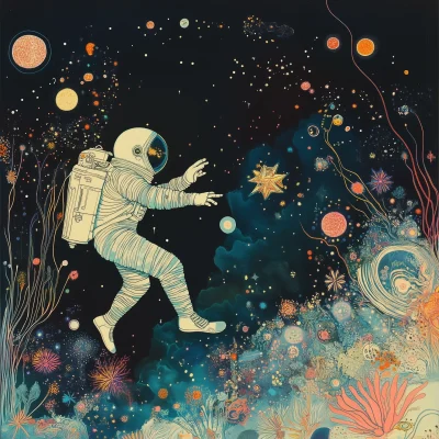 Astronaut in the Cosmos