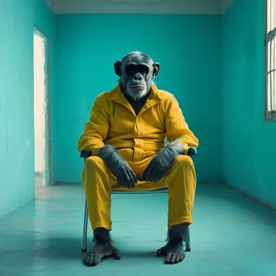 Man in Chimpanzee Costume