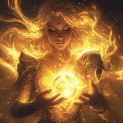 Golden Flame Spell Card