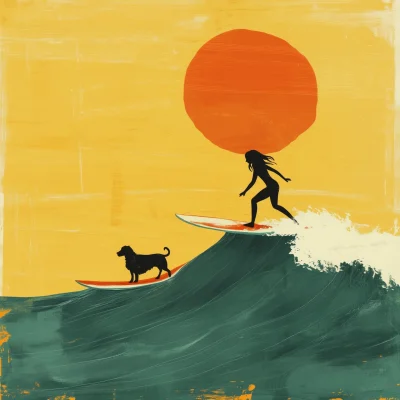 Surfing with Paws