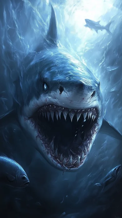 Menacing Shark in the Ocean