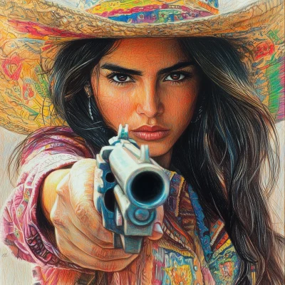 Mexican Woman Gunslinger