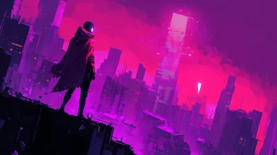 Cyberpunk Cityscape at Night