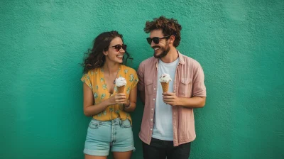 Joyful Ice Cream Moment