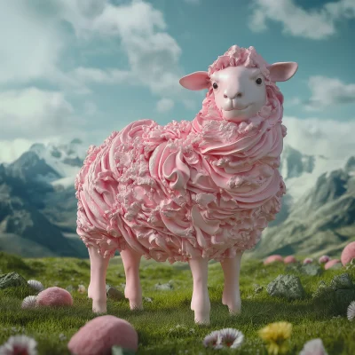 Pink Ice Cream Sheep