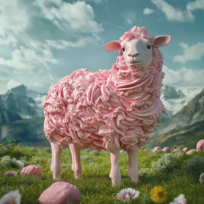 Pink Ice Cream Sheep