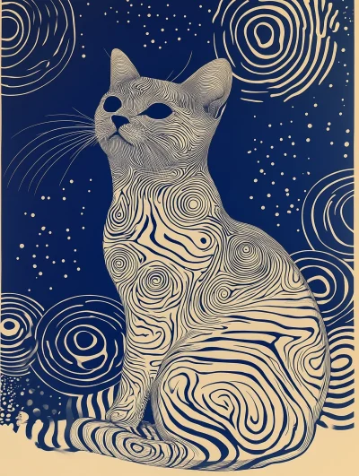 Graceful Cat Poster