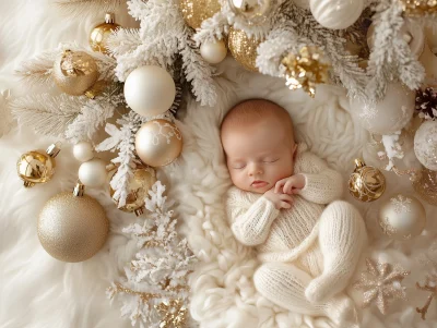 Adorable Christmas Tree Backdrop for Newborn Photos