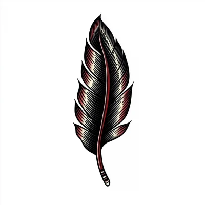 Black Feather Drawing