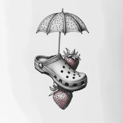 Tattoo Design of Crocs Shoe