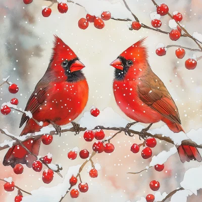 Winter Cardinals