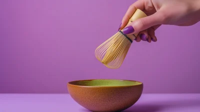 Whisking Matcha