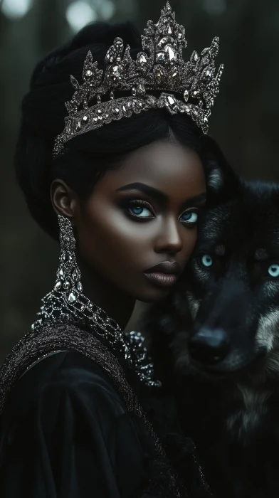 Majestic Queen with Wolf