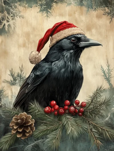 Christmas Raven