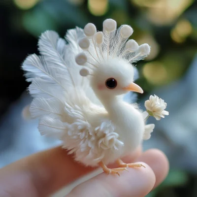 Cute White Peacock