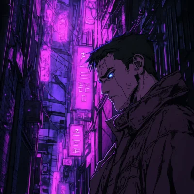 Cyborg in Cyberpunk City