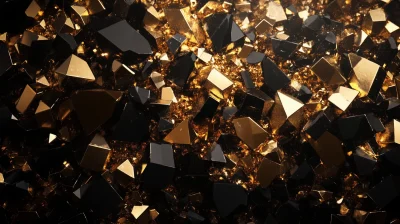 Gold and Black Crystal Background