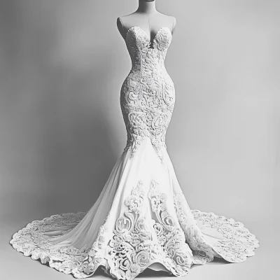 Elegant Mermaid Bridal Dress