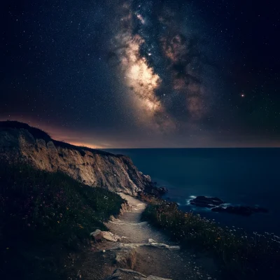 Milky Way Over the Coast