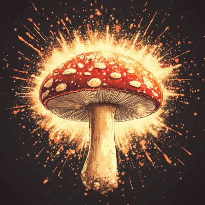 Retro Mushroom Fireworks