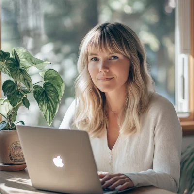 Calm Professional in Home Office