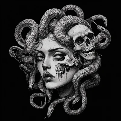 Feminine Medusa Tattoo