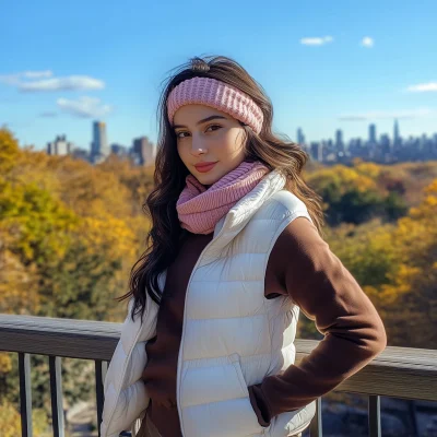 Young Woman in Autumn Park