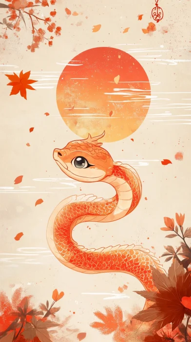 Year of the Snake Illustration