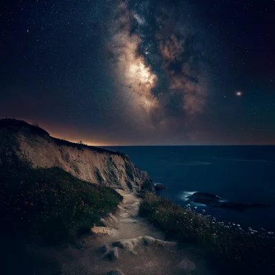 Milky Way Over the Sea