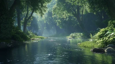 Serene River Landscape