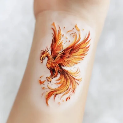 Burning Phoenix Tattoo