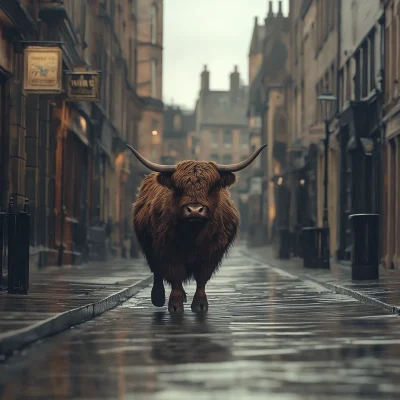 Highland Cow in Glasgow