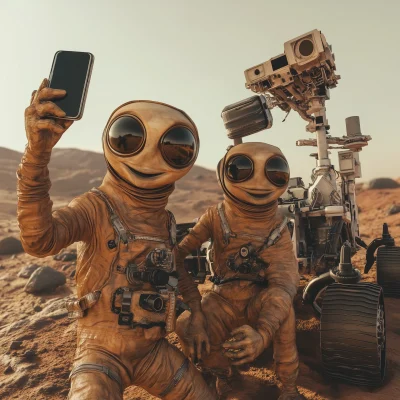 Alien Selfie on Mars