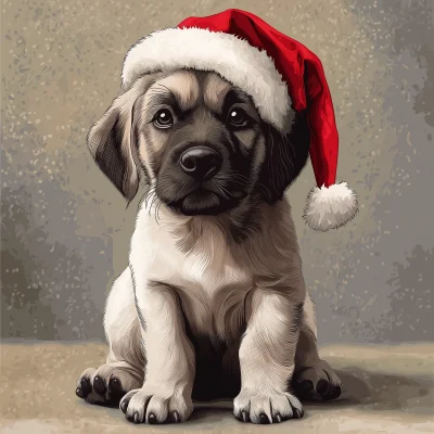 Cute Christmas Puppy