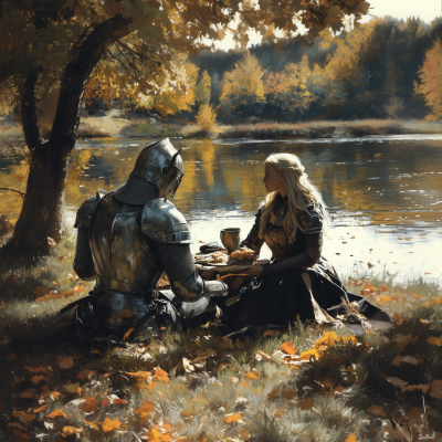 Medieval Picnic by the Lake